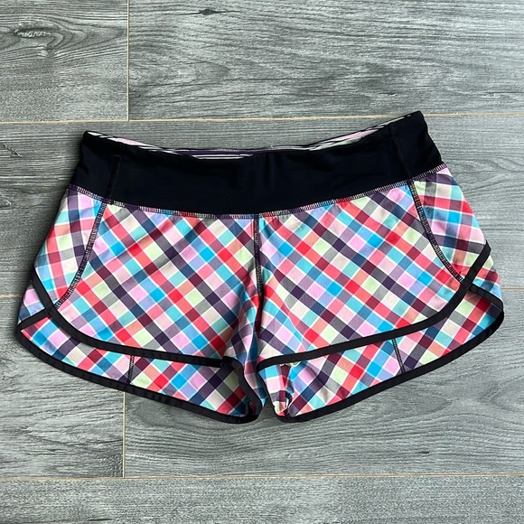 Lululemon Speed Up Shorts RARE Seawheeze Pass Me Plaid 6 - Picture 1 of 5